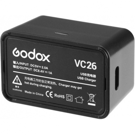 Зарядное устройство Godox VC26 USB для аккумулятора V1 - фото 2
