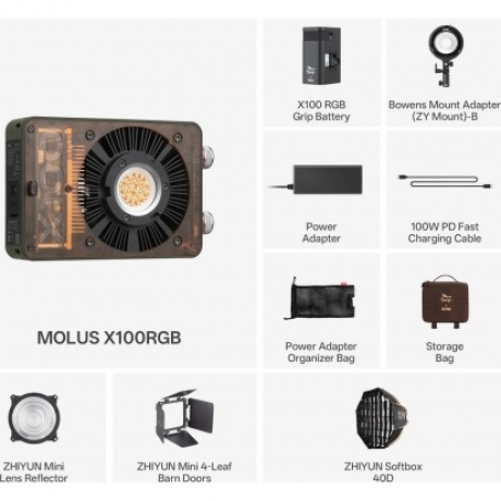 Осветитель MOLUS X100RGB COB Light PRO - фото 19