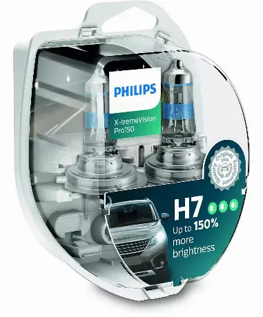 Лампа галогенная Philips X-treme Vision Pro150 H7 12V 55W PX26d,...