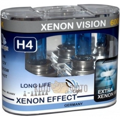 Комплект ламп Clearlight H4 12V-60/55W XenonVision (2 шт.) MLH4X...