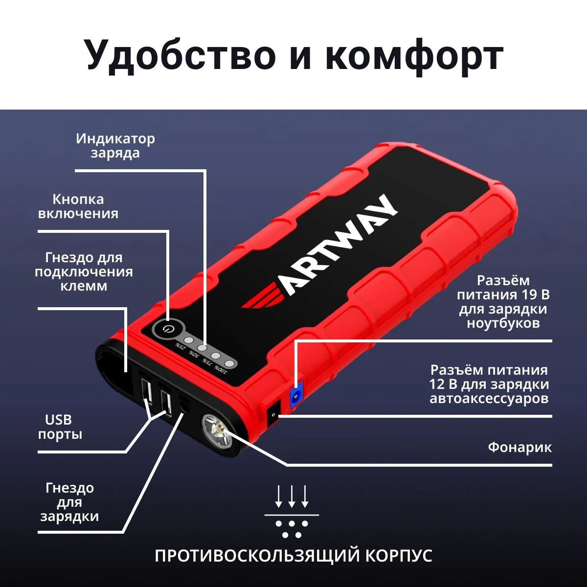 Пуско-зарядное устройство Artway JS-1018 ULTRA - фото 25