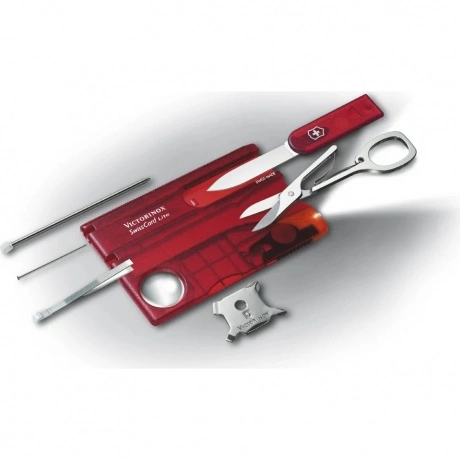 Мультитул Victorinox SwissCard Lite 0.7300.T Translucent Red