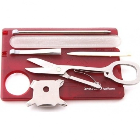 Мультитул Victorinox SwissCard Nailcare 0.7240.T Translucent Red