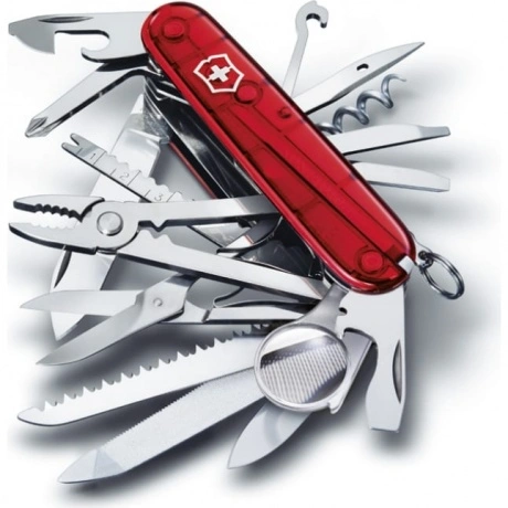 Нож Victorinox SwissChamp, 91 мм, 33 функции, полупрозрачный кра...