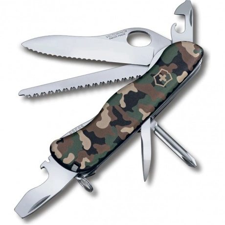Нож Victorinox Trailmaster One Hand, 111 мм, 12 функций, камуфля...