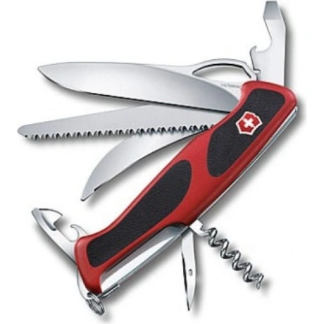 Нож Victorinox RangerGrip 57 Hunter, 130 мм, 13 функций, красный...