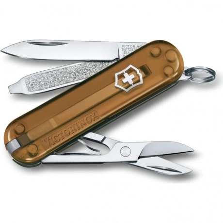 Нож-брелок Victorinox Classic SD Colors, 58 мм, 7 функций, "Choc...