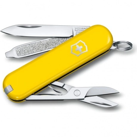 Нож-брелок Victorinox Classic SD Colors, 58 мм, 7 функций, "Sunn...