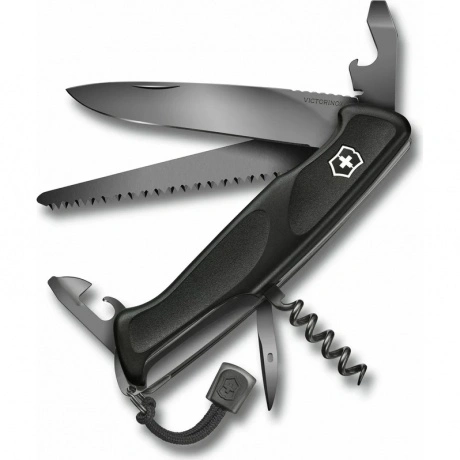 Нож Victorinox RangerGrip 55, 130 мм, 12 функций, черный 0.9563....