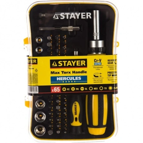 Набор бит и торцевых головок Stayer Master 25310-H65 (65 предмет...