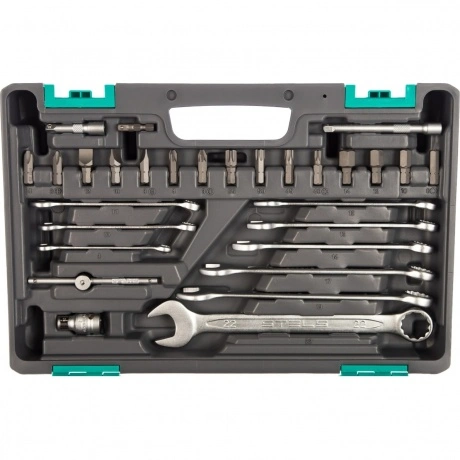 Набор инструментов 1/2", 1/4", CrV, 12 гранные головки, пластико...