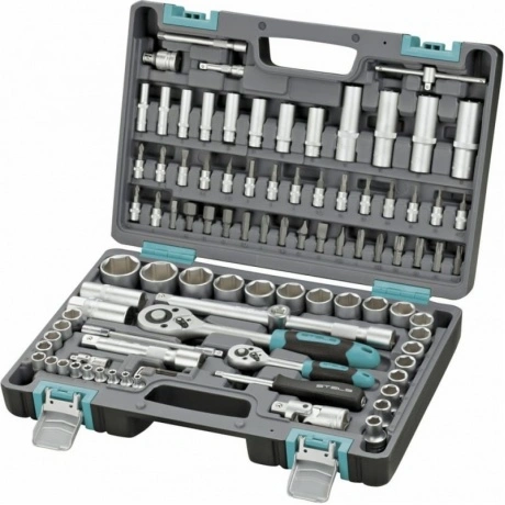 Набор инструментов, 1/2", 1/4", CrV, пластиковый кейс 94 предмет...