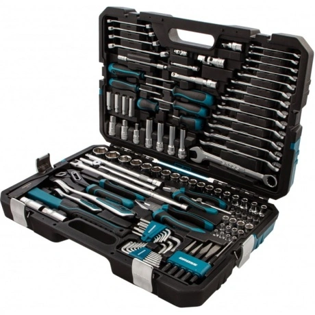 Набор инструментов, 1/4", 1/2", CrV, 120 зубьев, 115 предметов G...
