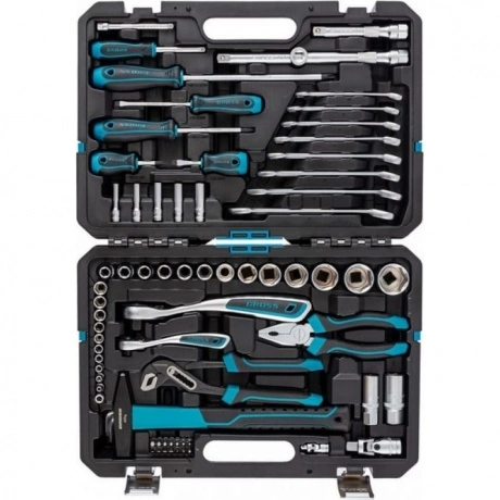 Набор инструментов, 1/4", 1/2", CrV, 120 зубьев, 76 предметов Gr...