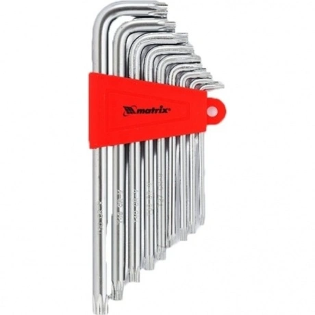 Набор ключей имбусовых TORX-TORX Tampered, 9 шт., T10-T50, CrV, ...