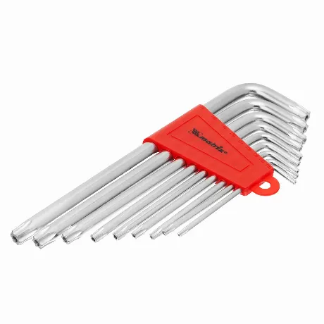 Набор ключей имбусовых TORX, 9 шт., T10-T50, CrV, удлиненные, са...