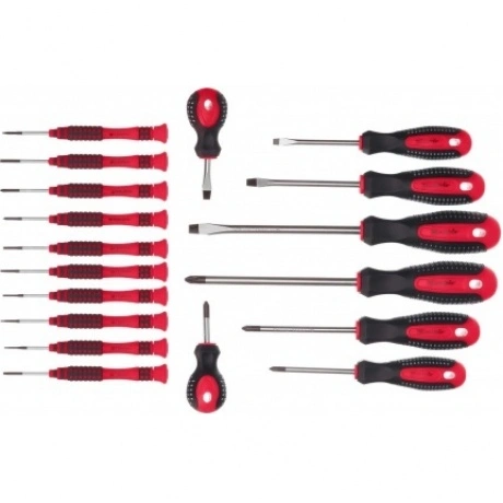 Набор отверток Fusion на полке, 18 шт., PH + SL + Torx, CrV, 3к ...