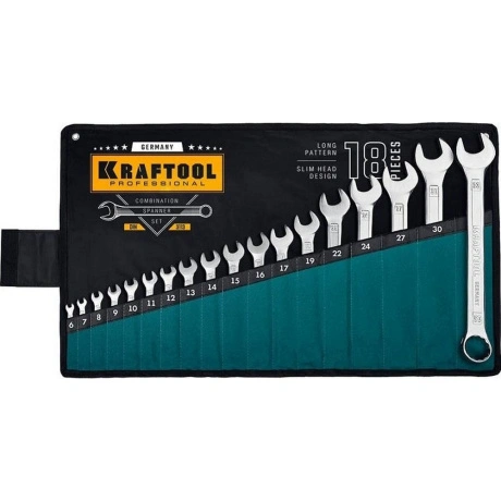 Набор комбинированных гаечных ключей Kraftool 27079-H18_z01, 6 -...