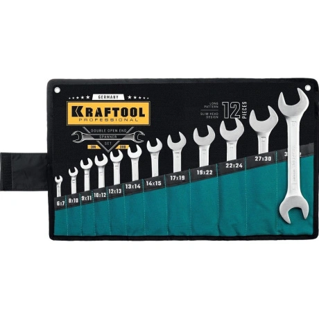 Набор рожковых гаечных ключей Kraftool 27033-H12_z01, 6 - 32 мм,...