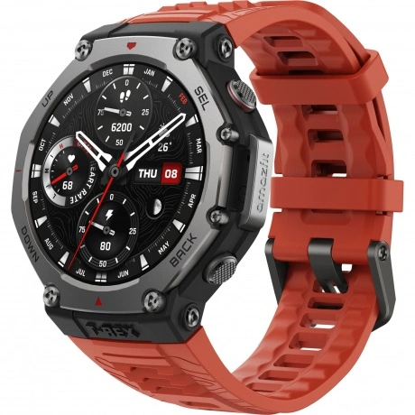 Умные часы Amazfit T-Rex 3 (A2323) 48.5мм красный/темно-серый