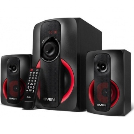 Акустическая система Sven MS-304 2.1 черный/красный - фото 1