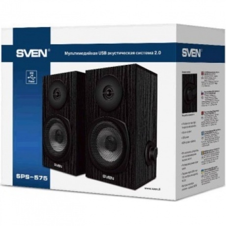 Акустическая система Sven SPS-575 2.0 черный - фото 5