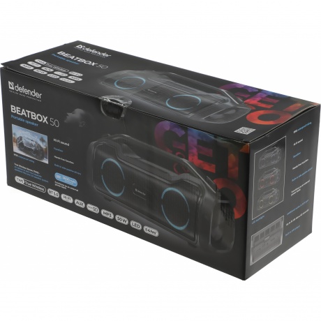 Портативная акустика Defender BLACK BEATBOX 50 (65950) - фото 9