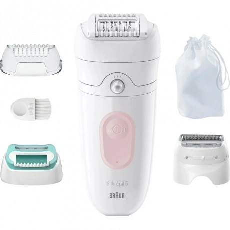 Эпилятор Braun Silk-epil 5 5-050 белый/розовый