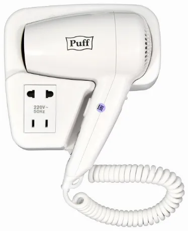 Фен Puff-1200B 1405.002  1.2кВт белый с доп. розеткой