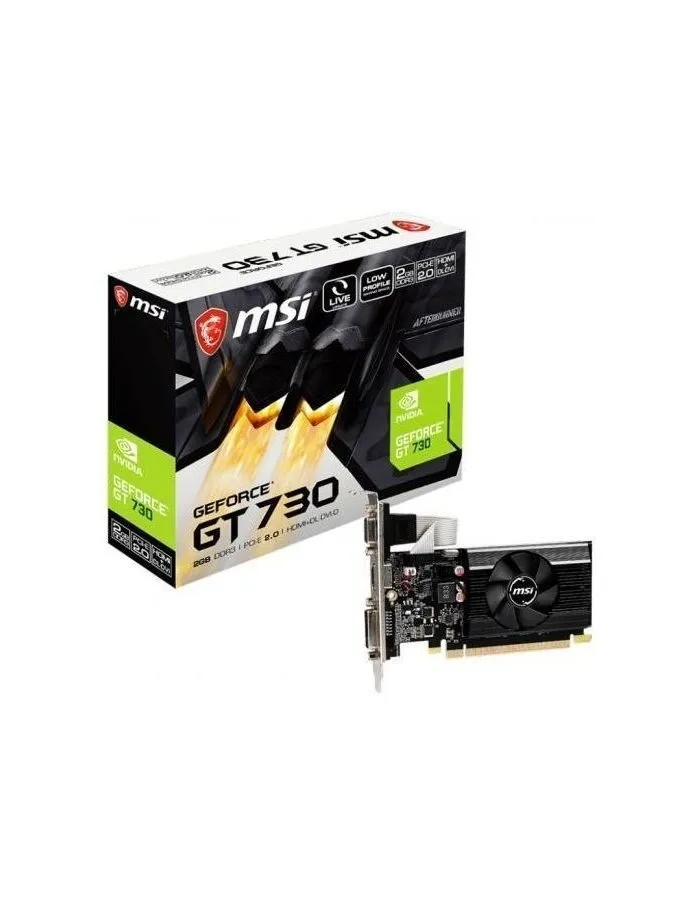 Видеокарта MSI PCIE16 GT730 2GB GDDR3 N730K-2GD3/LP - фото 1