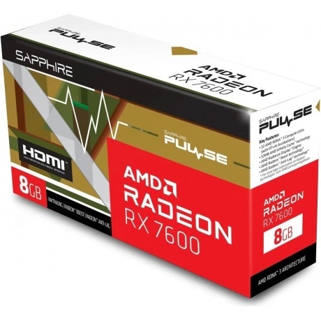 Видеокарта Sapphire RX7600 PULSE 8GB (11324-01-20G) - фото 11