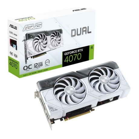 Видеокарта Asus RTX4070 12GB WHITE DUAL (90YV0IZ4-M0NA00) - фото 1