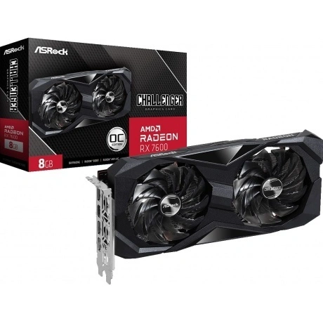 Видеокарта ASRock Radeon RX 7600 Challenger 8G OC (RX7600 CL 8GO...