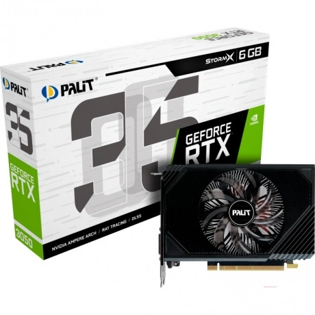 Видеокарта Palit RTX3050 STORMX 6GB GDDR6 (NE63050018JE-1070F)