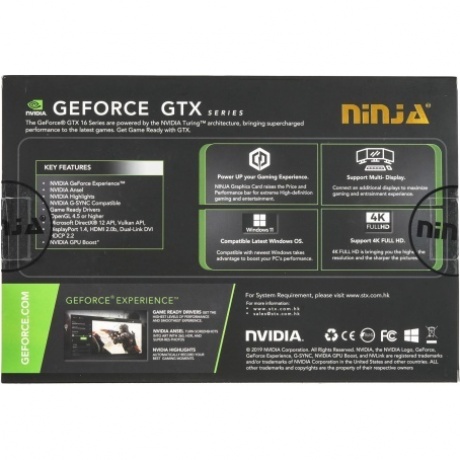 Видеокарта Ninja (Sinotex) Ninja GTX1660SUPER (NK166SF66F)  6GB 192BIT GDDR6 - фото 12