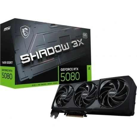Видеокарта MSI RTX5080 SHADOW 3X OC 16GB GDDR7 256bit 3xDP HDMI ...