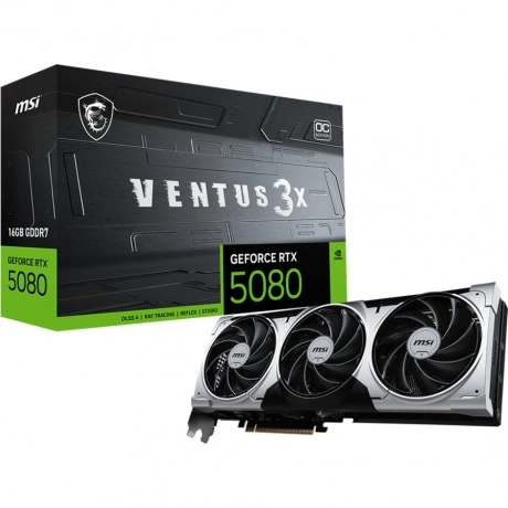 Видеокарта MSI RTX5080 VENTUS 3X OC PLUS 16GB GDDR7 256bit 3xDP ...