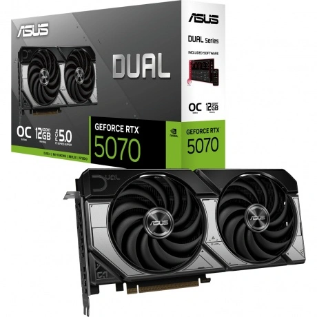 Видеокарта Asus RTX5070 DUAL OC 12Gb GDDR7 192bit (90YV0M17-M0NA...