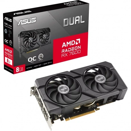 Видеокарта Asus RX7600 DUAL EVO OC 8GB GDDR6 128bit (90YV0LD0-M0...