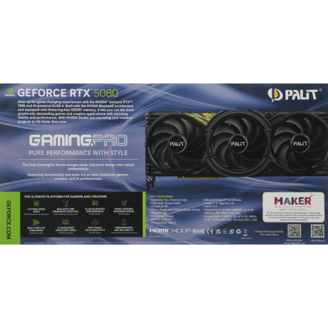 Видеокарта Palit RTX5080 GAMINGPRO OC 16GB GDDR7 (NE75080S19T2-GB2031A) - фото 19