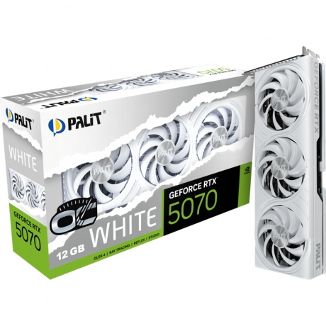 Видеокарта Palit RTX5070 WHITE OC 12GB GDDR7 (NE75070U19K9-GB2050W) - фото 2