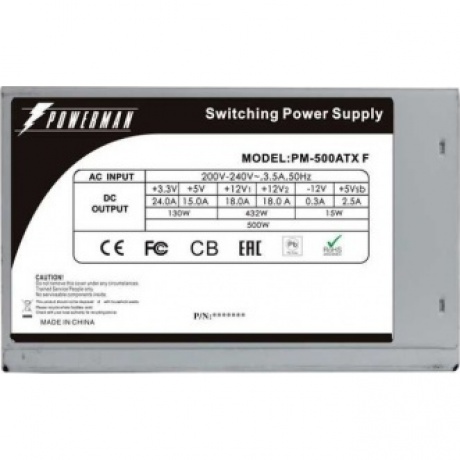 Блок питания Powerman 500W PM-500ATX-F (6136308) Black - фото 3