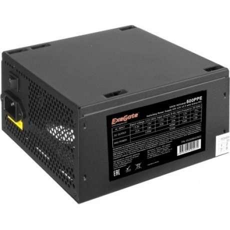 Блок питания ExeGate 500W ATX-500PPE (EX260641RUS) Black - фото 1