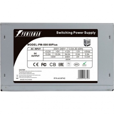Блок питания Powerman 500W PM-500 80Plus (6118742) - фото 3