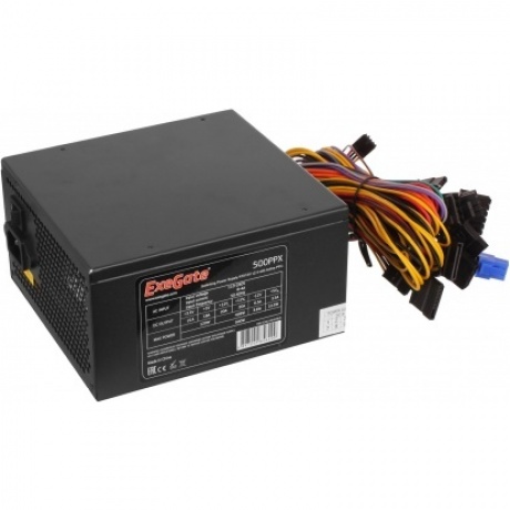 Блок питания Exegate 500W 500PPX (EX221641RUS) Black - фото 1