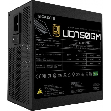 Блок питания Gigabyte ATX 750W (GP-UD750GM) - фото 3