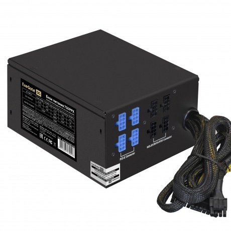 Блок питания ExeGate 750W 750PPX  black (EX292336RUS) - фото 2