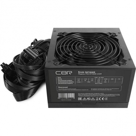 Блок Питания CBR ATX 600W черный (PSU-ATX600-12GM) - фото 2