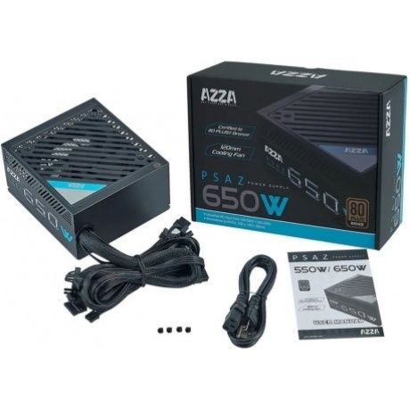 Блок питания Azza ATX 650W PSAZ-650B 80+ bronze - фото 3