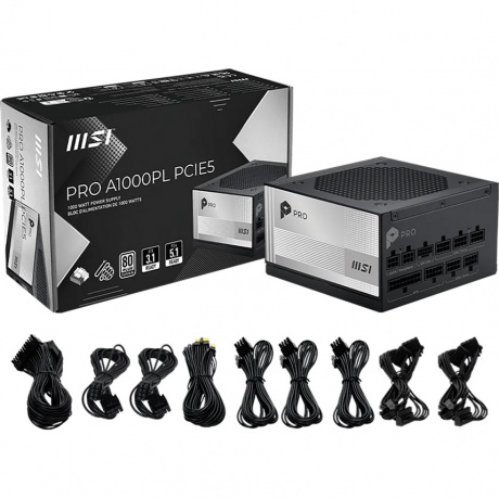 Блок питания ATX 1000W PRO A1000PL PCIE5 MSI - фото 5